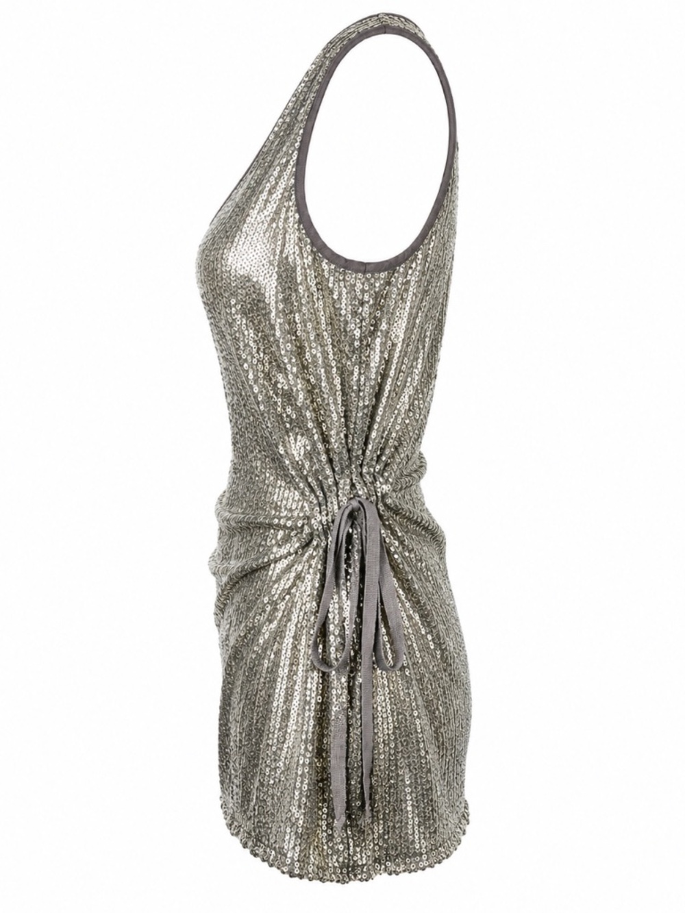 RYCH Golden Sparkly Sequined Ruched Top Size Medium